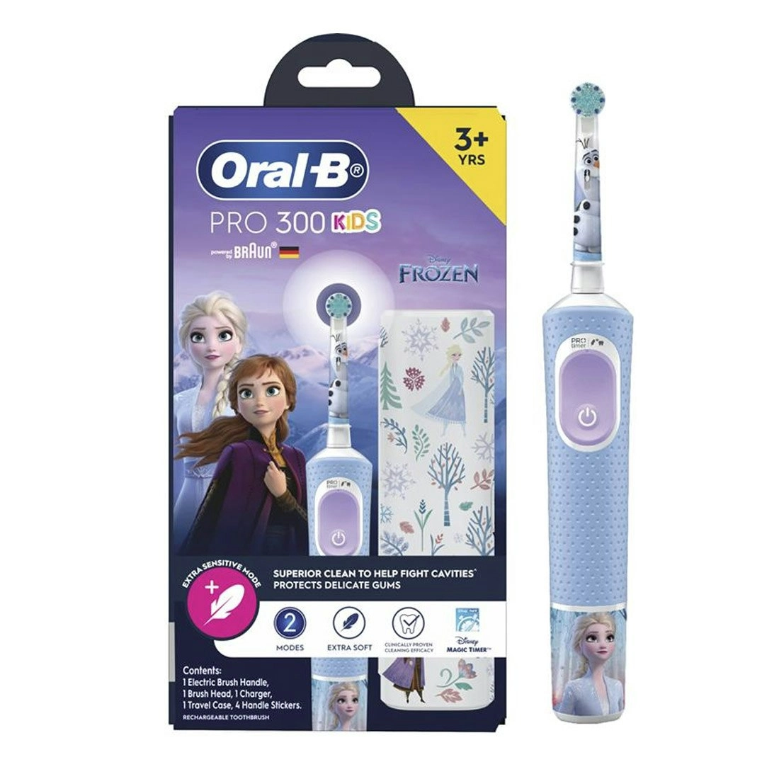 Oral B Power Toothbrush Pro 300 Kids Frozen w/ Travel Case