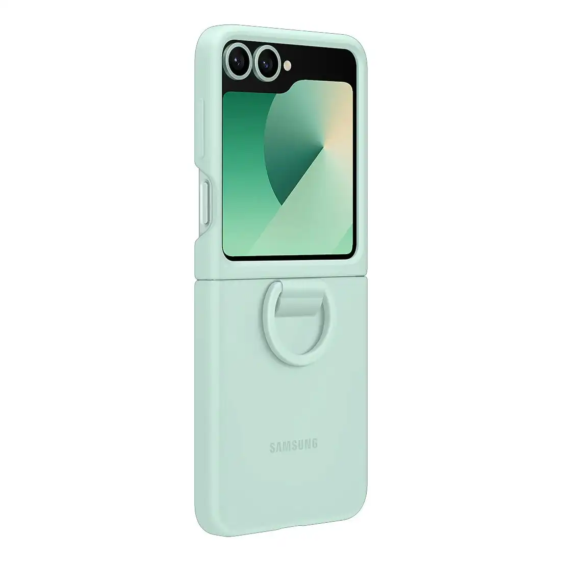 Samsung Galaxy Flip6 Silicone Case with Ring - Mint