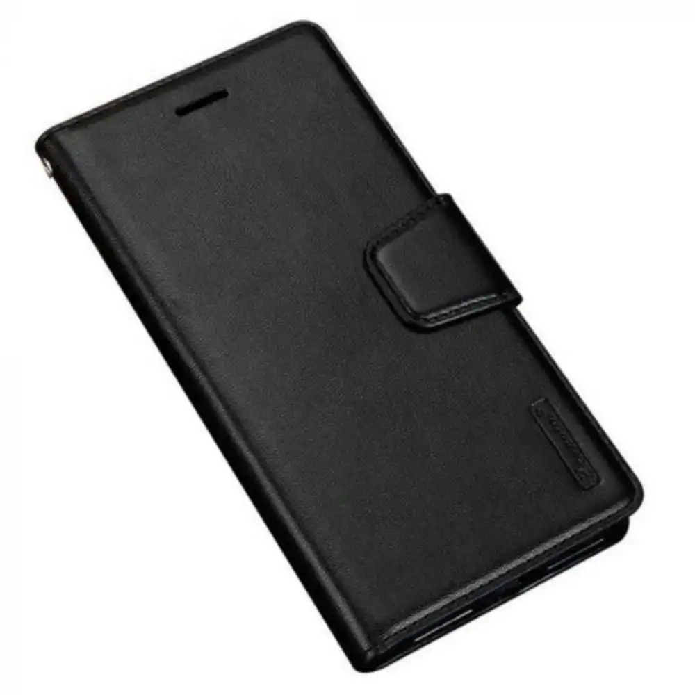 HANMAN Diary TPU Book Case For Galaxy A13 4G - Black