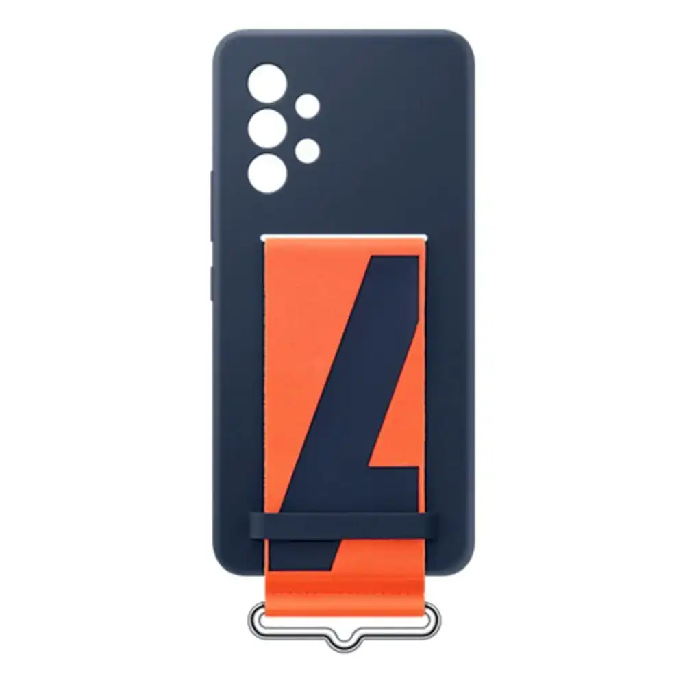 Samsung A53 5G Silicone Cover With Strap - Navy