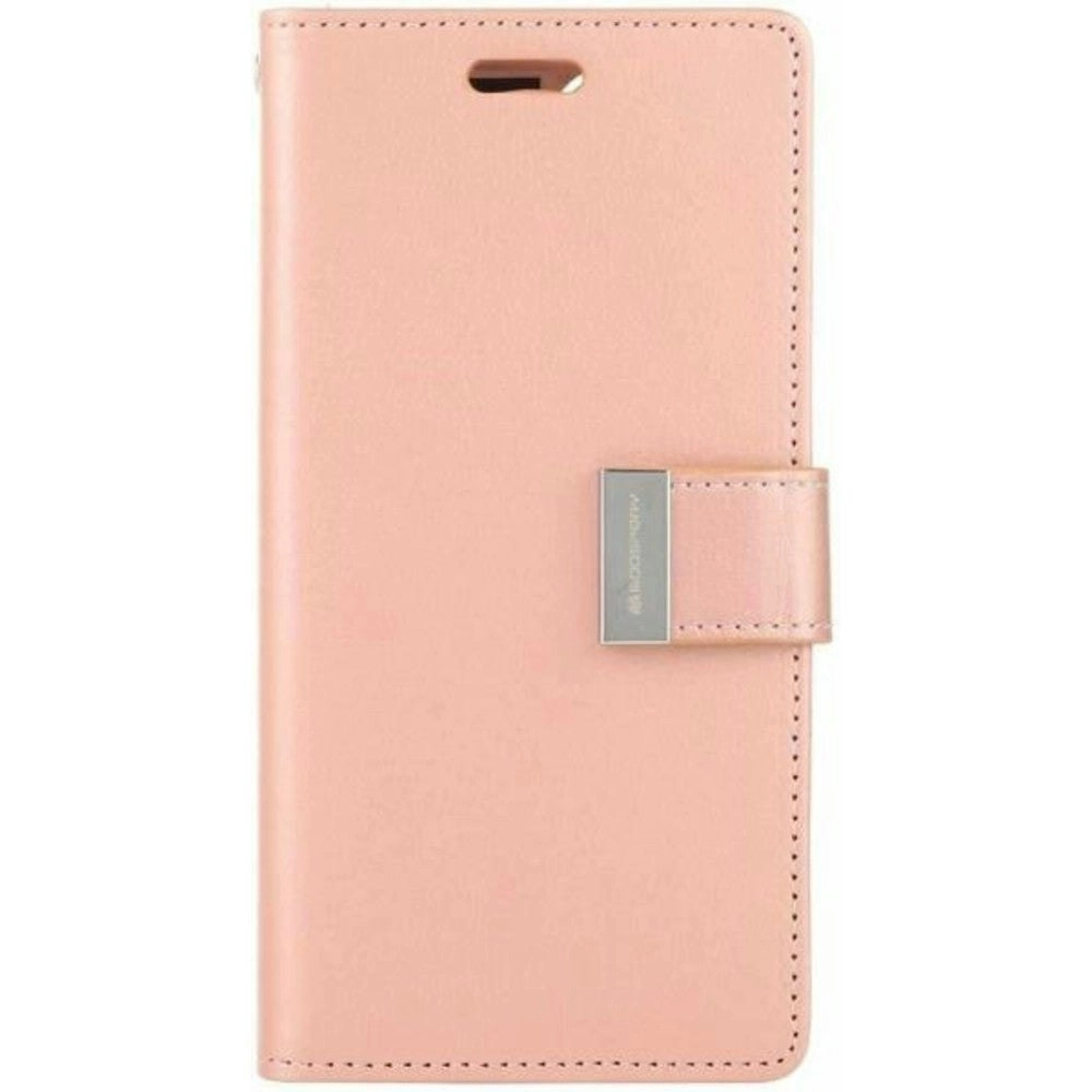 Goospery Rich Diary Book Case for iPhone 12 Pro Max 6.7" - Rose Gold