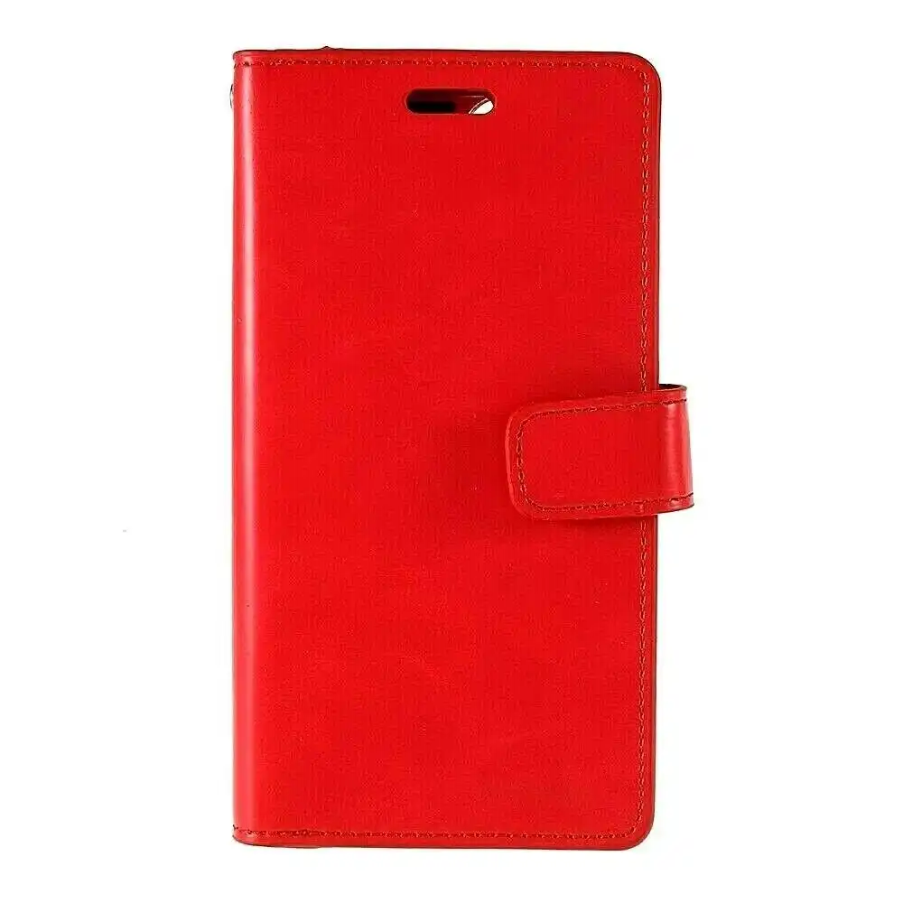 Mansoor Diary Case with Card Slot for iPhone 12 Pro Max 6.7" - Red