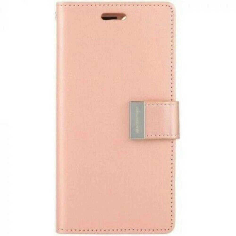 Goospery Rich Diary Book Case for iPhone 13 Pro Max 6.7" - Rose Gold