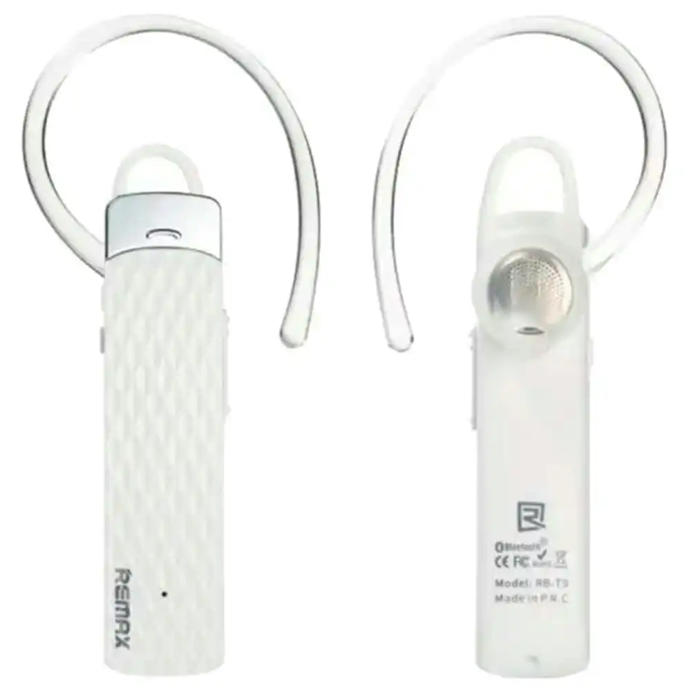 Remax BT-T9 Bluetooth Noise Reduction In-Ear Wireless Headset -White