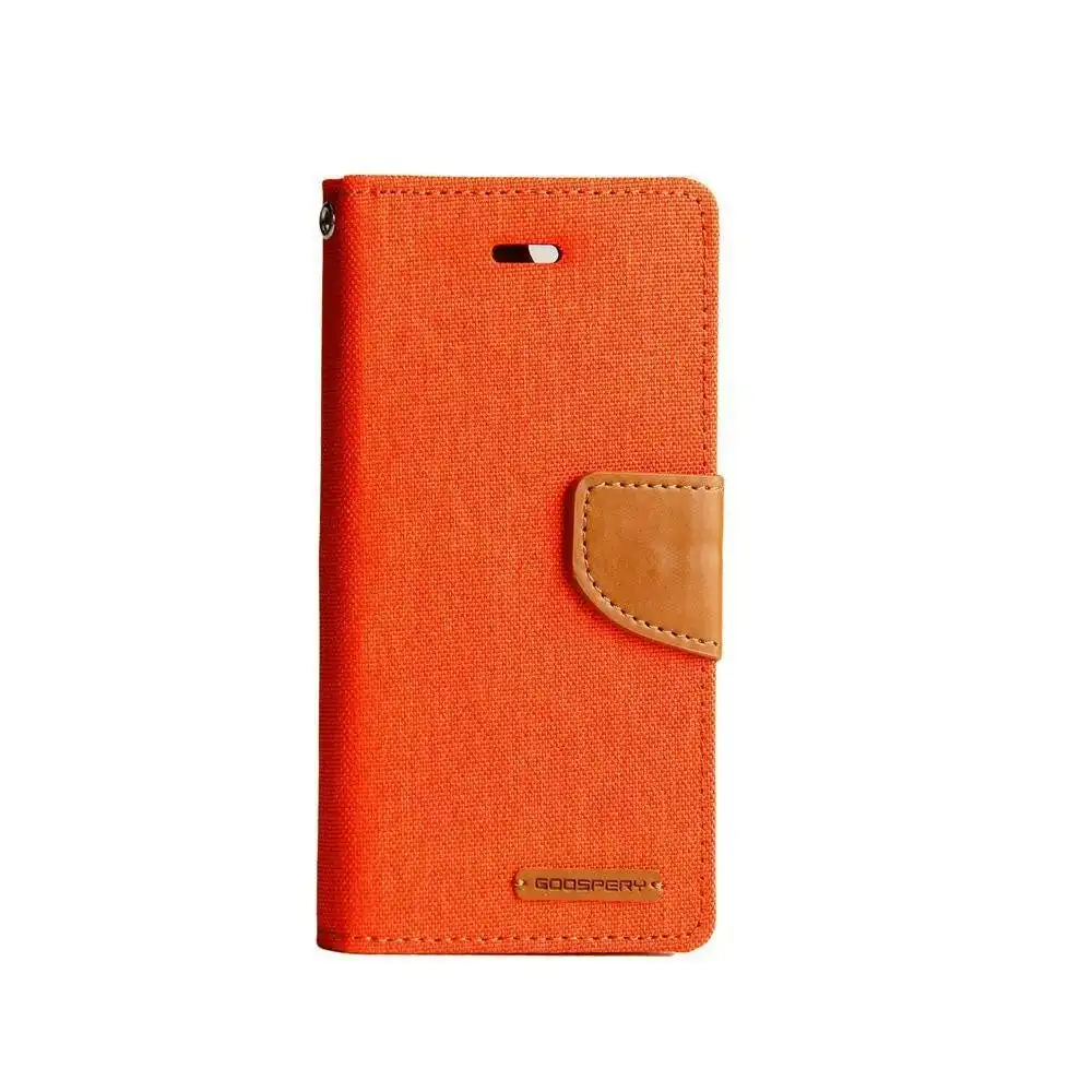 Goospery Canvas Book Case for iPhone 13 Pro 6.1" - Orange