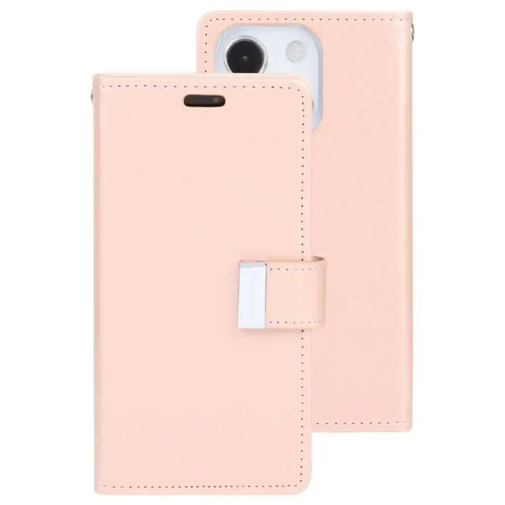 Goospery Rich Diary Book Case For iPhone 14 6.1" - Rose