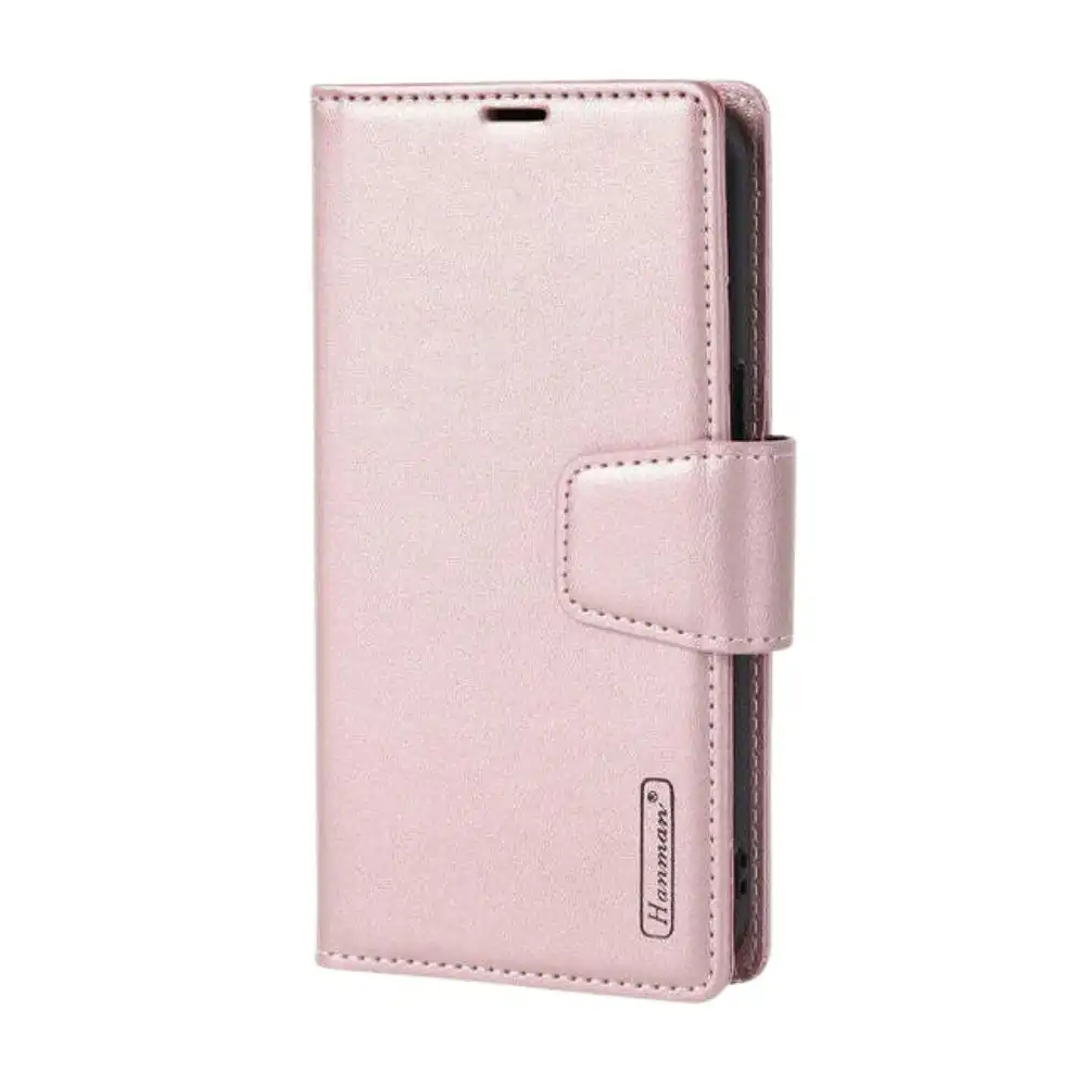 HANMAN 2-in-1 Detachable Wallet Case for iPhone 15 Pro Max (6.7") - Rose Gold