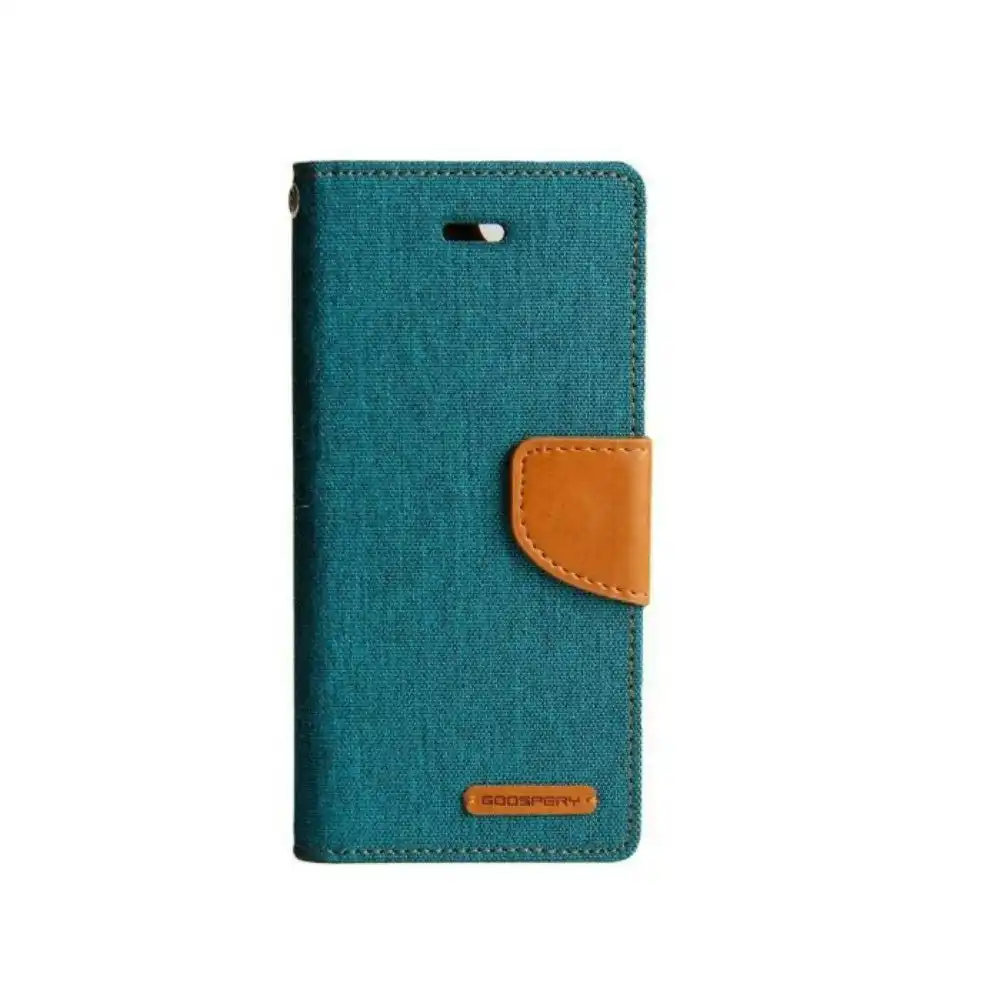 Goospery Canvas Book Case For iPhone Xs Max - Green