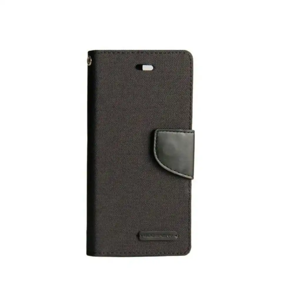 Goospery Canvas Book Case For iPhone 13 6.1" - Black