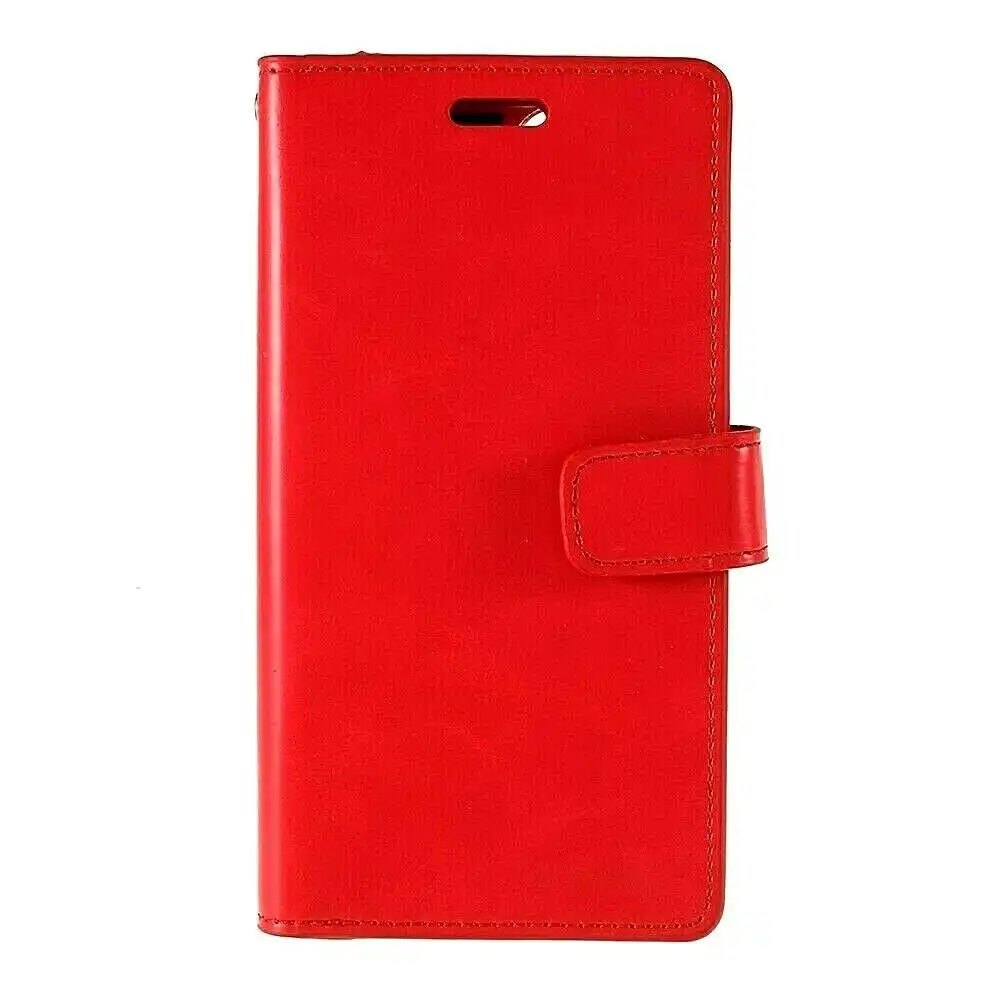 Mansoor Diary Case with Card Slot for iPhone 12 Mini 5.4" - Red