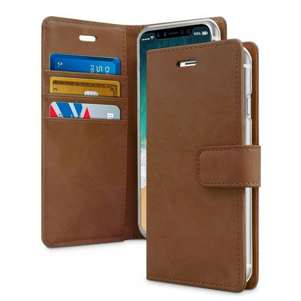 Bluemoon TPU Book Case For iPhone XS Max 6.5'' - Brown