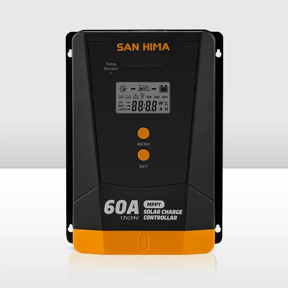 San Hima 60A MPPT Solar Charge Controller 12V 24V With Bluetooth LCD Display