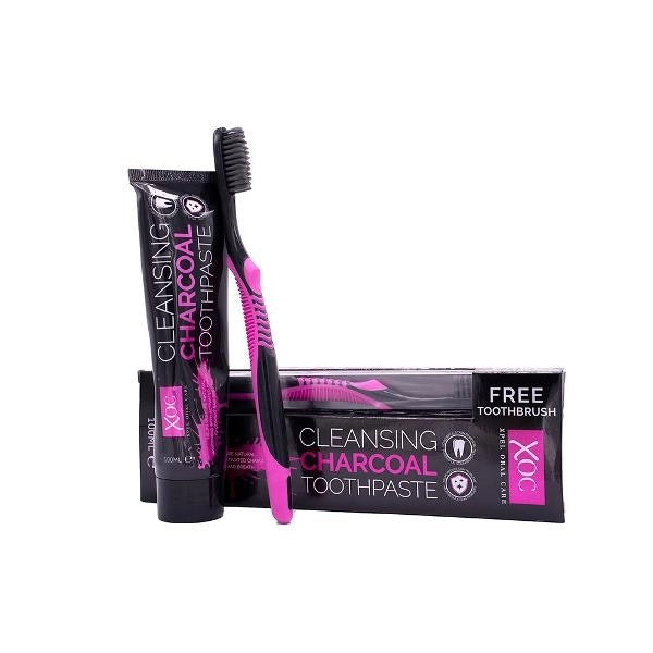 XOC - Cleansing Charcoal Toothbrush and Toothpaste Set