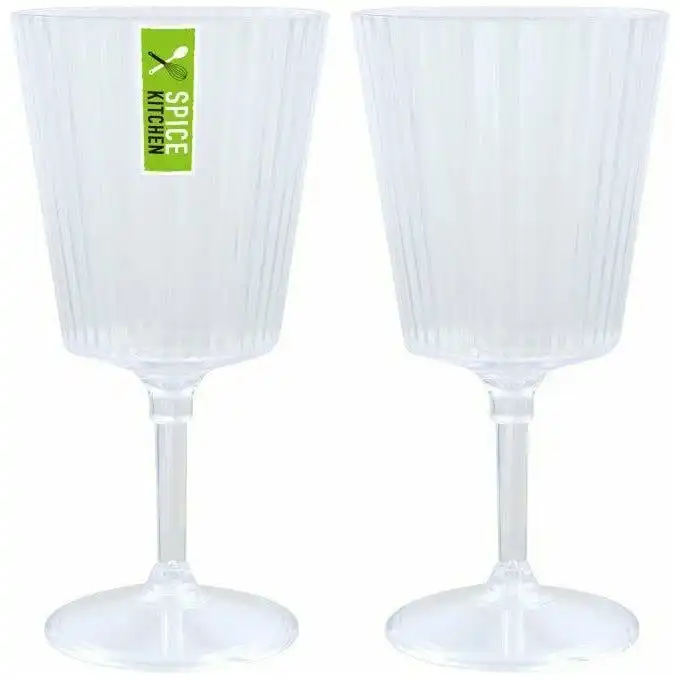 Plastic Retro Stripe Series - Wine Glass