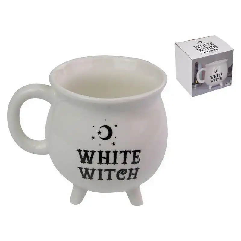 Witch Cauldron Mug - White