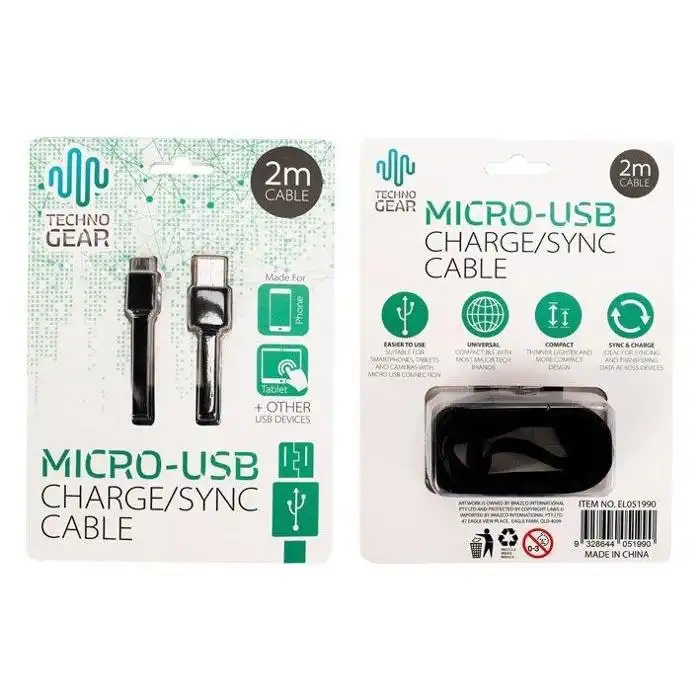 Micro-USB Charge Sync Cable - 2m