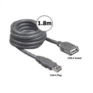 USB A to Socket Cable - 1.8m