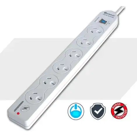 6 Way Powerboard with Surge Protect