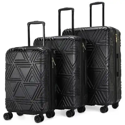 Badgley Mischka Luxury Trolley Luggage Suitcase - Small Black