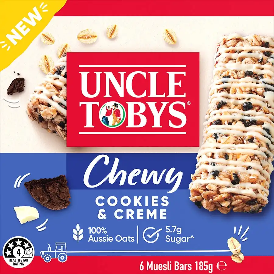 Uncle Toby's Muesli Bars - Cookies & Cream