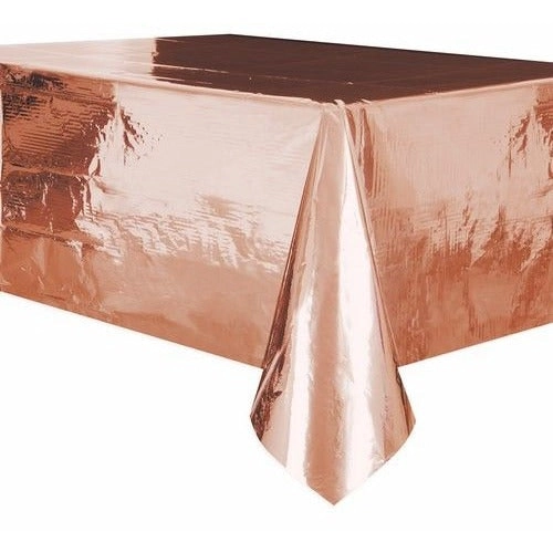 Plastic Tablecover - Metallic Soft Rose Gold