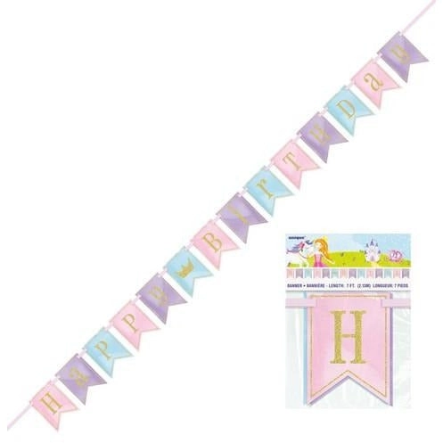 Magical Princess Happy Birthday Pennant Banner