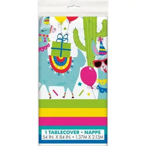 Llama Birthday Printed Tablecover