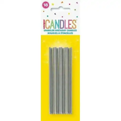 Sparkler Candles - Silver