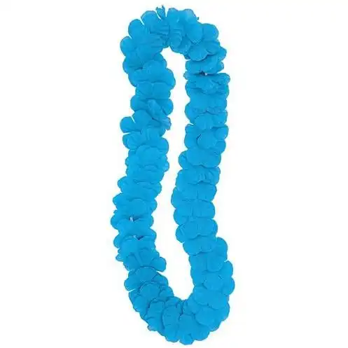 Luau Flower Lei Teal Blue