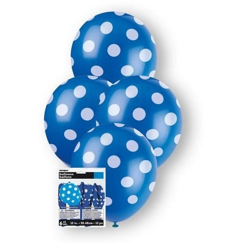 Polka Dot Royal Blue Balloons