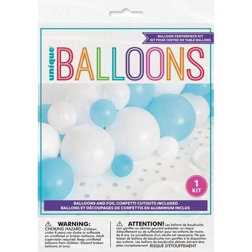 Balloon Centrepiece Kit - Blue & White