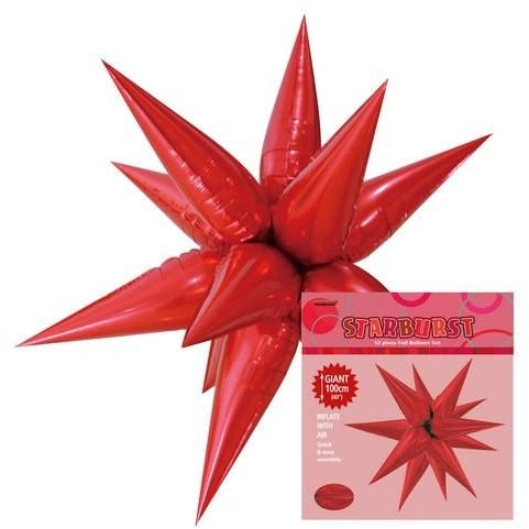 Glitz Starburst - Red Foil Balloon