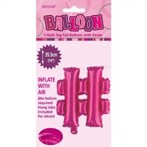 Hot Pink # Alphabet Foil Balloon 35cm