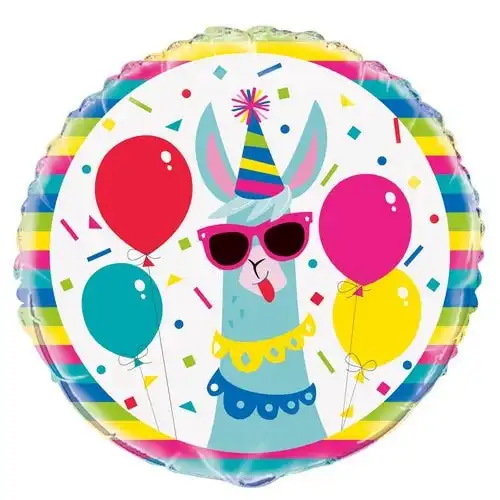 Llama Birthday Foil Balloon