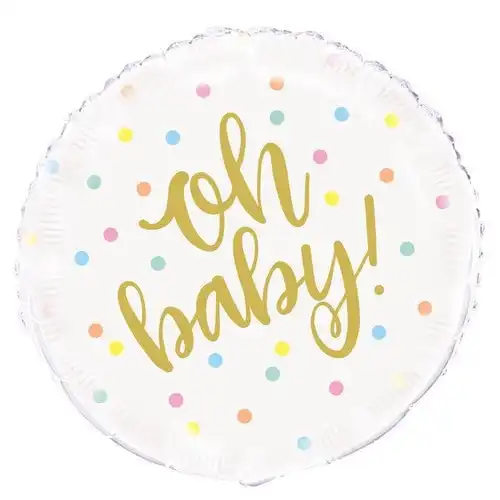 Oh Baby - Gold Foil Balloon