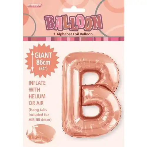 Rose Gold B Alphabet Foil Balloon