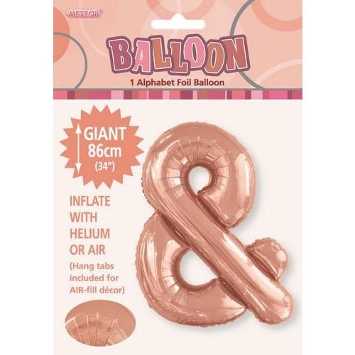 Rose Gold & Alphabet Foil Balloon 86cm