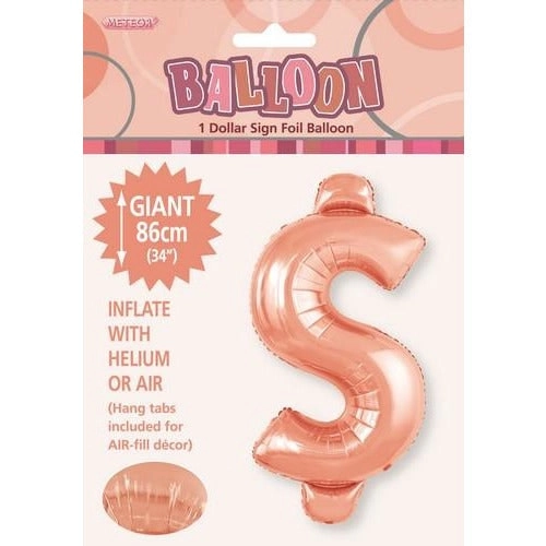 Rose Gold $ Alphabet Foil Balloon