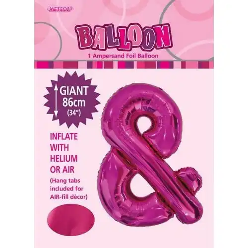 Hot Pink & Alphabet Foil Balloon 86cm