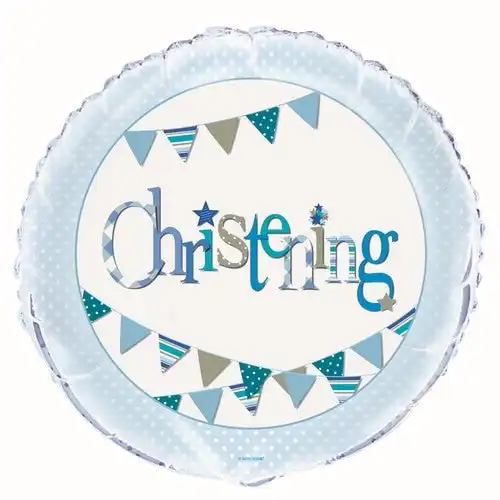 Christening - Blue Foil Balloon