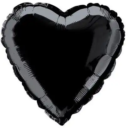 Black Heart - Foil Balloon