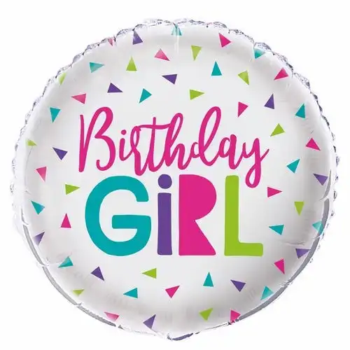 Confetti Birthday Girl - Foil Balloon