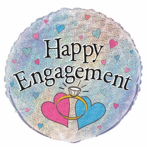 Happy Engagement -  Foil Prismatic Balloon