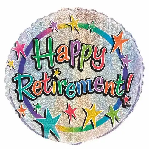 Happy Retirement - Foil Prismatic Balloon