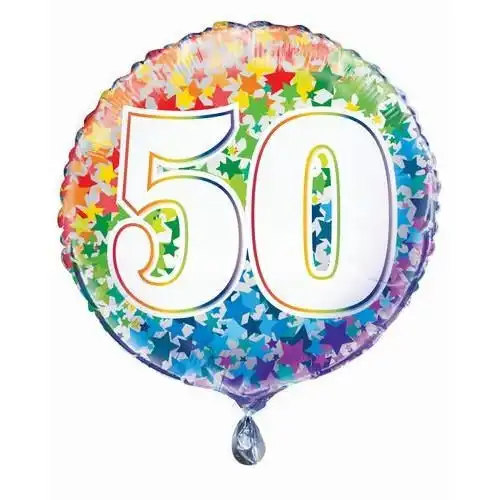 Rainbow Stars 50th Foil Balloon