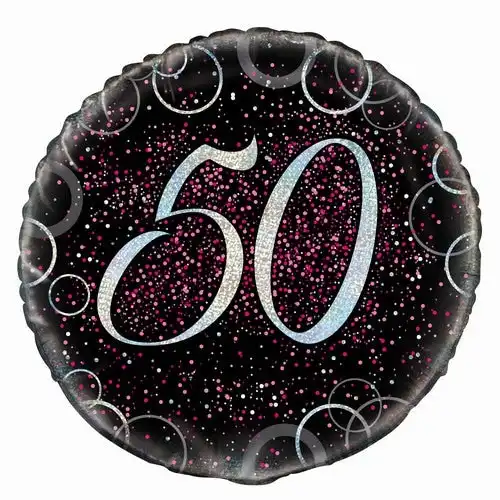 Glitz Pink - 50th Birthday Foil Balloon