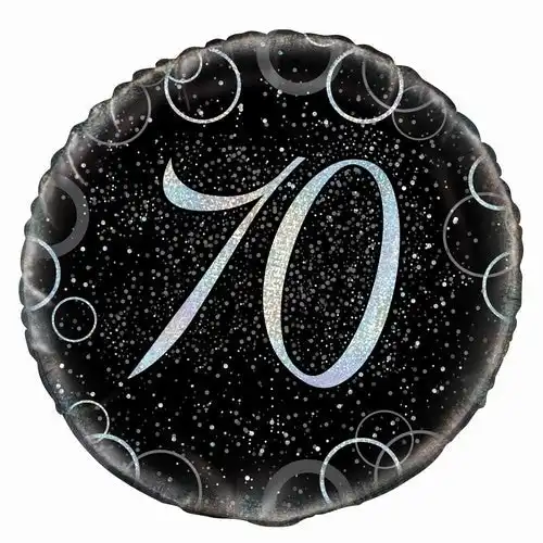 Glitz Silver 70th Birthday Foil Balloon