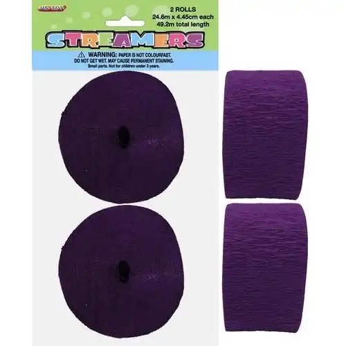 Crepe Streamers Deep Purple