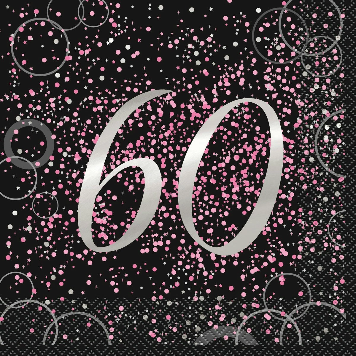 Glitz Pink 60th Birthday - Napkins