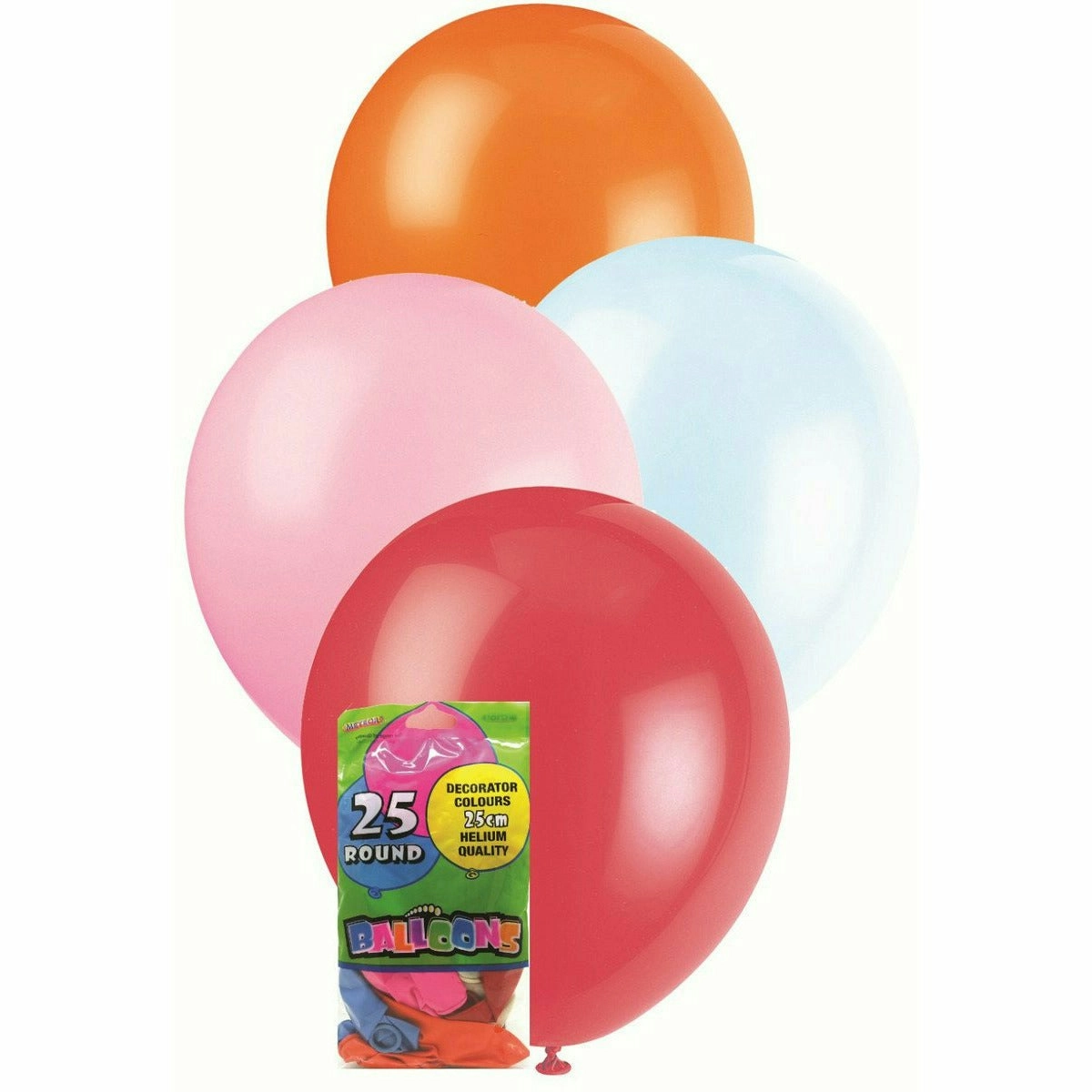 Latex Balloons  Assorted Colours - Round